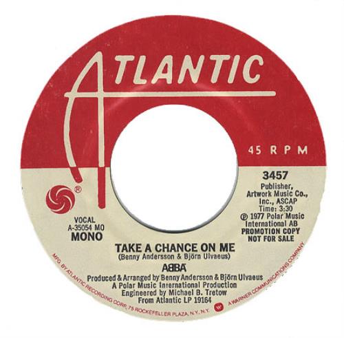 Abba Take A Chance On Me 7" vinyl single (7 inch record / 45) US ABB07TA105029
