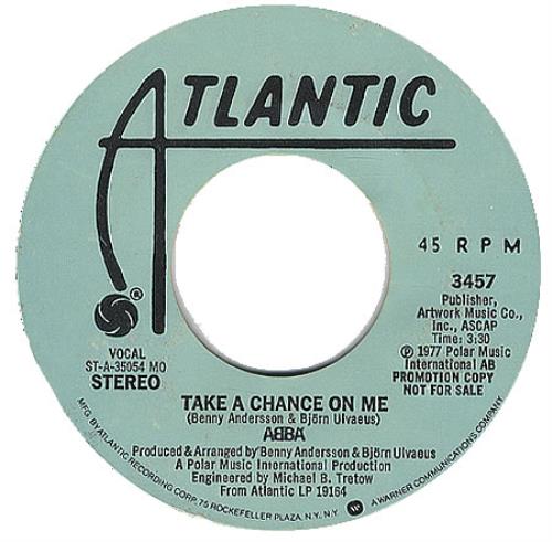 Abba Take A Chance On Me 7" vinyl single (7 inch record / 45) US ABB07TA105029