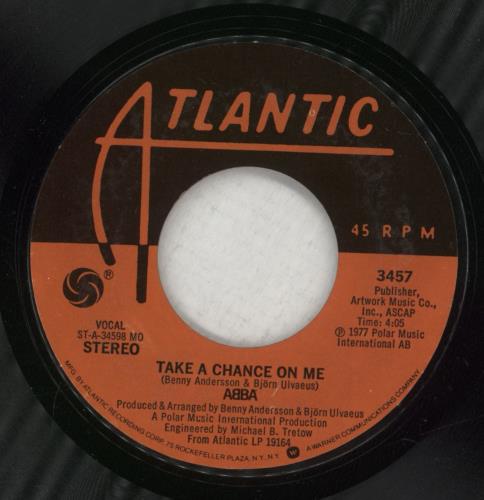 Abba Take A Chance On Me 7" vinyl single (7 inch record / 45) US ABB07TA48341