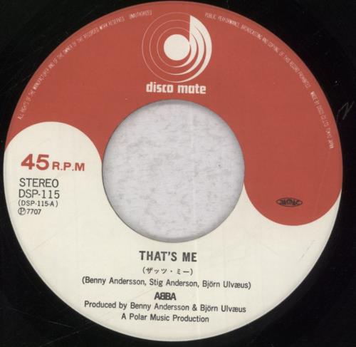 Abba That's Me 7" vinyl single (7 inch record / 45) Japanese ABB07TH78951