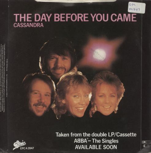 Abba The Day Before You Came - Inj 7" vinyl single (7 inch record / 45) UK ABB07TH42474