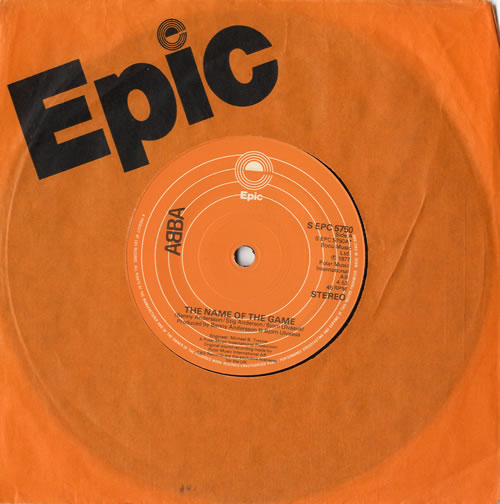 Abba The Name Of The Game 7" vinyl single (7 inch record / 45) UK ABB07TH02088