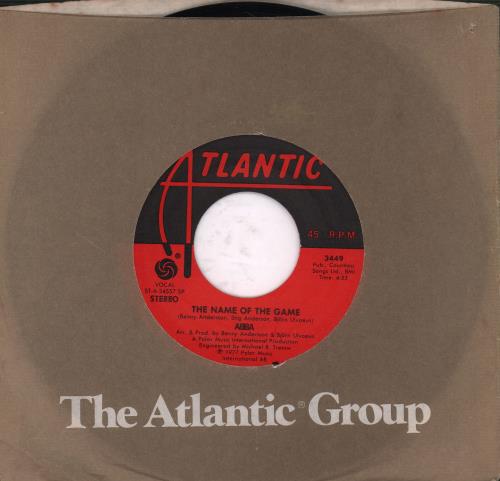 Abba The Name Of The Game 7" vinyl single (7 inch record / 45) US ABB07TH652904