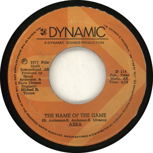 Abba The Name Of The Game 7" vinyl single (7 inch record / 45) Jamaican ABB07TH713136