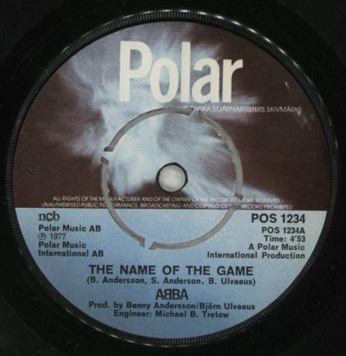 Abba The Name Of The Game 7" vinyl single (7 inch record / 45) Swedish ABB07TH81454
