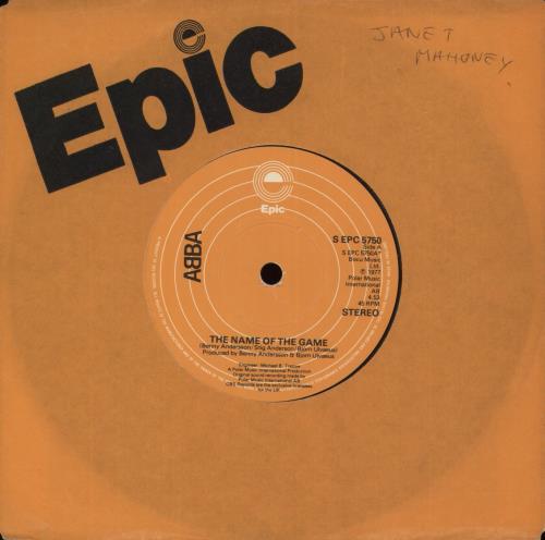 Abba The Name Of The Game 7" vinyl single (7 inch record / 45) UK ABB07TH869300