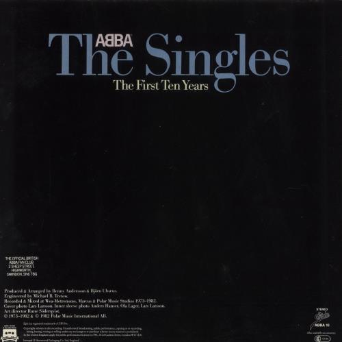 Abba The Singles - The First Ten Years + Hype Sticker - EX 2-LP vinyl record set (Double LP Album) UK ABB2LTH750794