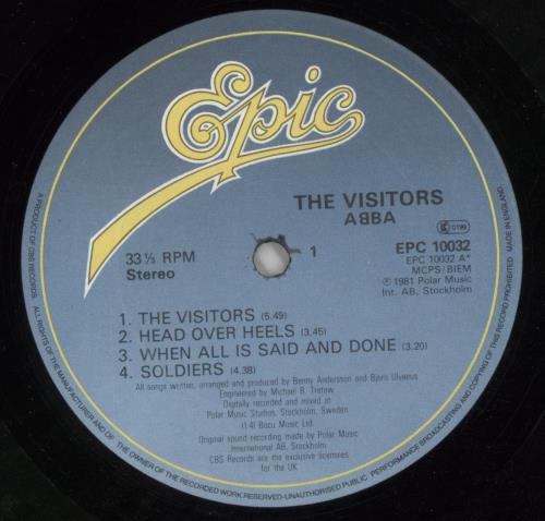 Abba The Visitors vinyl LP album (LP record) UK ABBLPTH238219
