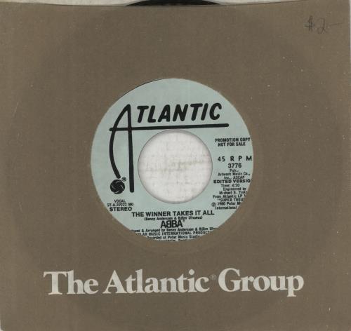 Abba The Winner Takes It All - Wide Centre 7" vinyl single (7 inch record / 45) US ABB07TH104161
