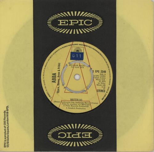 Abba Waterloo - A Label 7" vinyl single (7 inch record / 45) UK ABB07WA293784
