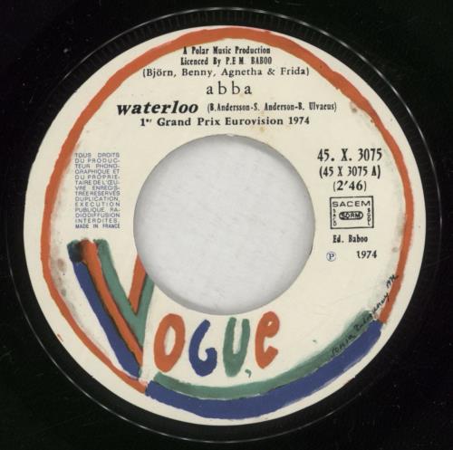 Abba Waterloo 7" vinyl single (7 inch record / 45) French ABB07WA69053