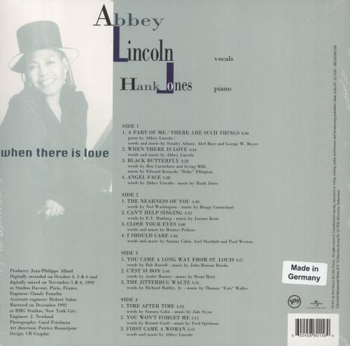 Abbey Lincoln When There Is Love - Sealed 2-LP vinyl record set (Double LP Album) UK A/L2LWH843571