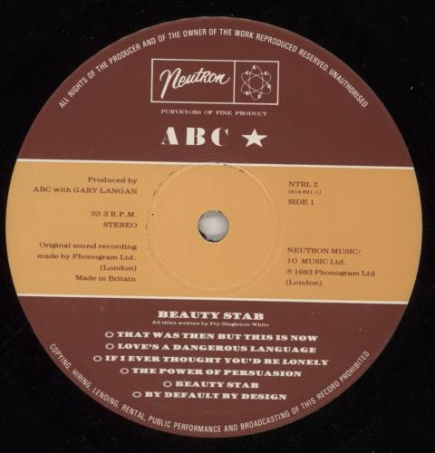 ABC Beauty Stab vinyl LP album (LP record) UK ABCLPBE393065