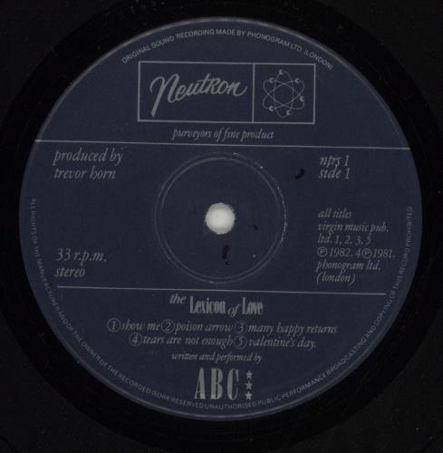 ABC The Lexicon Of Love - VG Sleeve with sticker vinyl LP album (LP record) UK ABCLPTH863674