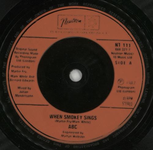 ABC When Smokey Sings 7" vinyl single (7 inch record / 45) UK ABC07WH188248