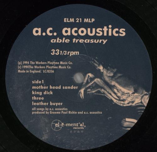 AC Acoustics Able Treasury 10" vinyl single (10 inch record) UK AA810AB788060