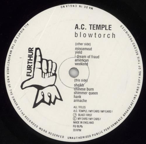 AC Temple Blowtorch vinyl LP album (LP record) UK AIBLPBL675377