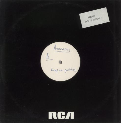 Academy Keep On Pushing - White Label 12" vinyl single (12 inch record / Maxi-single) UK AB-12KE875710