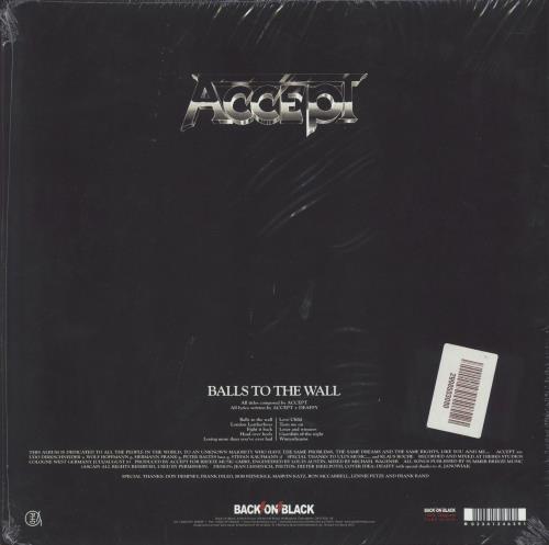 Accept Balls To The Wall: Remastered - 180gm Clear Vinyl - Sealed vinyl LP album (LP record) UK ACCLPBA806734