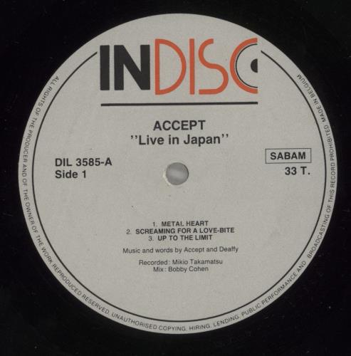 Accept Kaizoku-Ban Live In Japan vinyl LP album (LP record) Belgian ACCLPKA727156