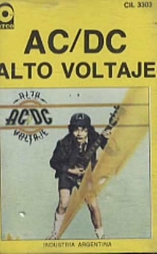 AC/DC Alto Voltaje cassette album Argentinean ACDCLAL239325