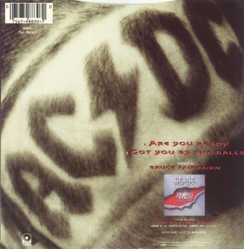 AC/DC Are You Ready - Card Sleeve 7" vinyl single (7 inch record / 45) UK ACD07AR806367