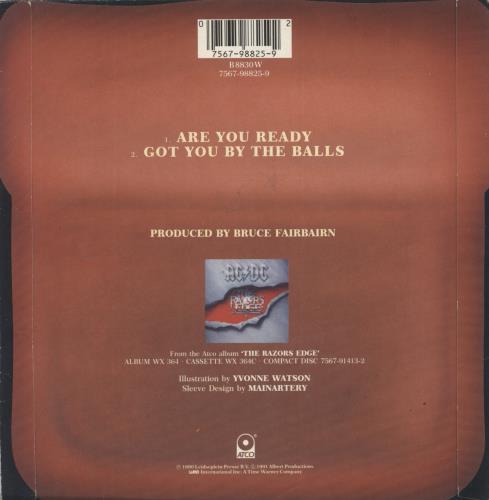 AC/DC Are You Ready - Satchel Sleeve - Low Number 7" vinyl single (7 inch record / 45) UK ACD07AR882383