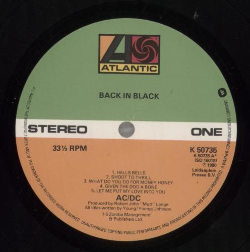 AC/DC Back In Black - VG vinyl LP album (LP record) UK ACDLPBA858745