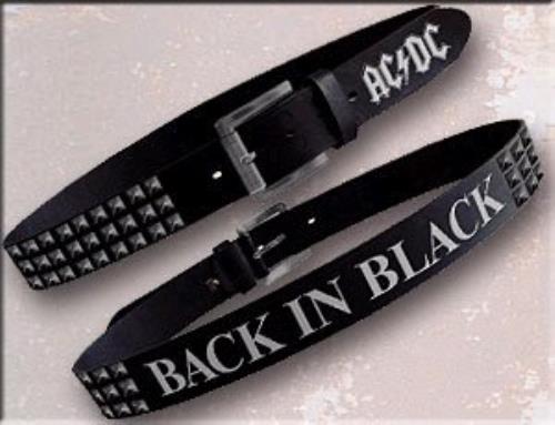 AC/DC Back In Black Belt memorabilia UK ACDMMBA394685
