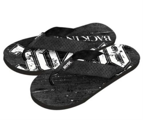 AC/DC Back In Black Mens Sandals clothing UK ACDMCBA363082