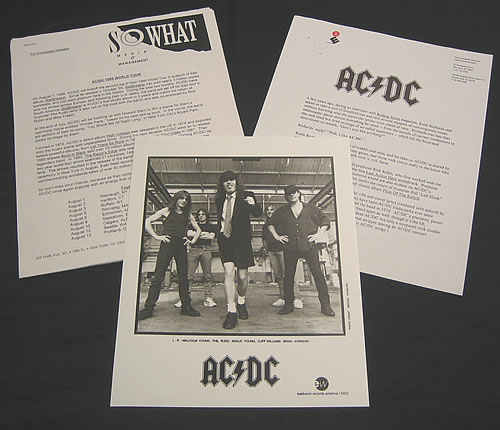 AC/DC Ballbreaker US Promo media press pack (350618) PRESS PACK