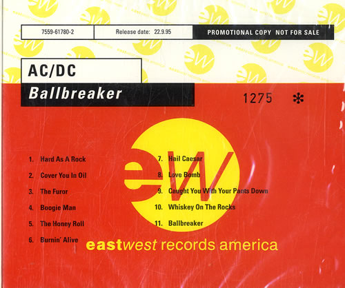 AC/DC Ballbreaker CD album (CDLP) German ACDCDBA62349