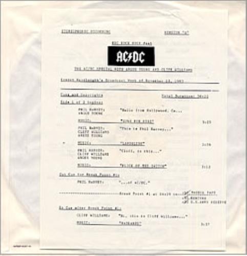 AC/DC BBC Rock Hour vinyl LP album (LP record) US ACDLPBB225984