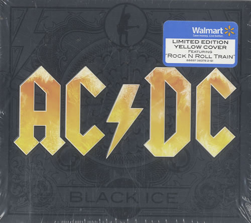 AC/DC Black Ice - Walmart - Yellow Logo US CD album (CDLP) (488669)
