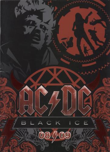 AC/DC Black Ice 08/09 + Ticket Stub tour programme UK ACDTRBL656193