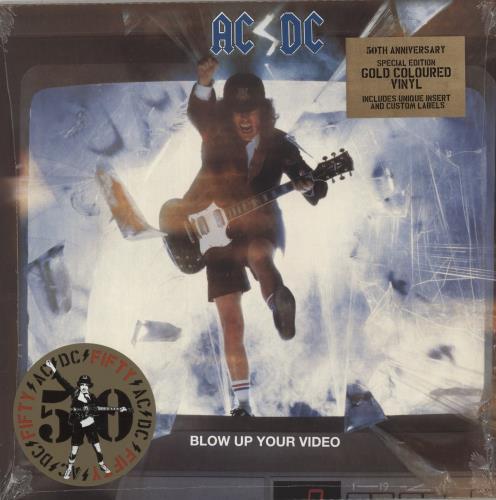AC/DC Blow Up Your Video - Gold Vinyl 50th Anniversary Edition vinyl LP album (LP record) UK ACDLPBL872686