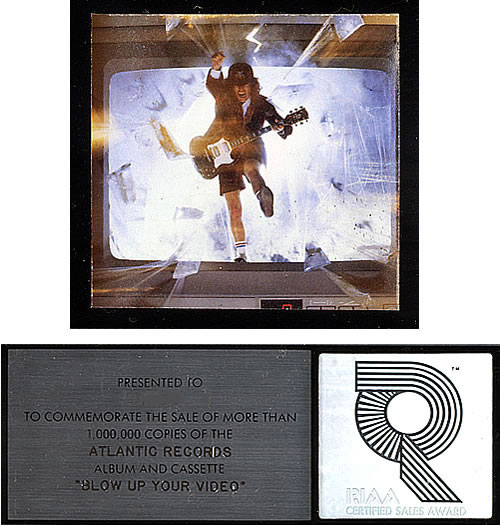 AC/DC Blow Up Your Video award disc US ACDAWBL376893