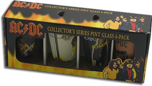 AC/DC Collector's Series Pint Glass 4-Pack memorabilia US ACDMMCO384335