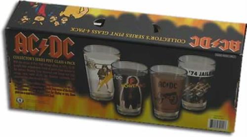AC/DC Collector's Series Pint Glass 4-Pack US memorabilia (384335 ...