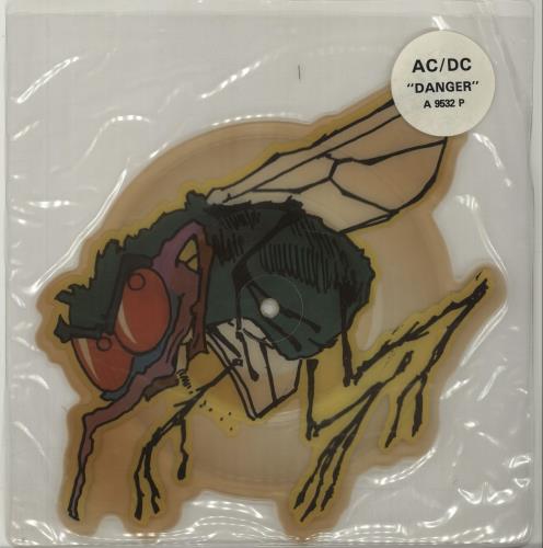 AC/DC Danger - Tea Stained UK shaped picture disc (picture disc vinyl ...