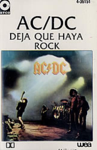 AC/DC Deja Que Haya Rock cassette album Argentinean ACDCLDE237342