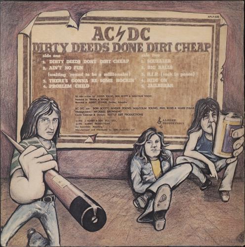 AC/DC Dirty Deeds Done Cheap - EX vinyl LP album (LP record) Australian ACDLPDI630532