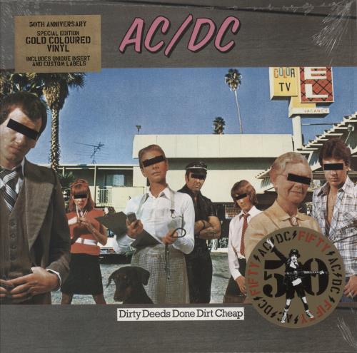 AC/DC Dirty Deeds Done Dirt Cheap - 180g - Gold Vinyl vinyl LP album (LP record) UK ACDLPDI871695