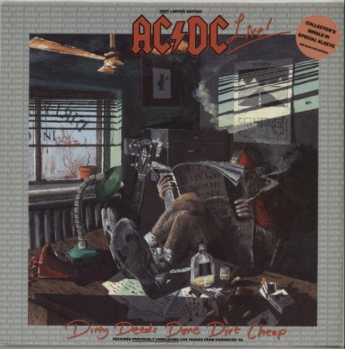 AC/DC Dirty Deeds Done Dirt Cheap - Promo Stickered 12" vinyl single (12 inch record / Maxi-single) UK ACD12DI653335