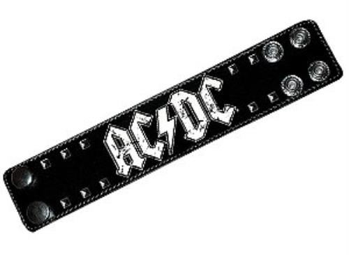 AC/DC Embossed Logo Wristband memorabilia UK ACDMMEM355702