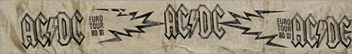 AC/DC Euro Tour 80/ 81 memorabilia European ACDMMEU491660