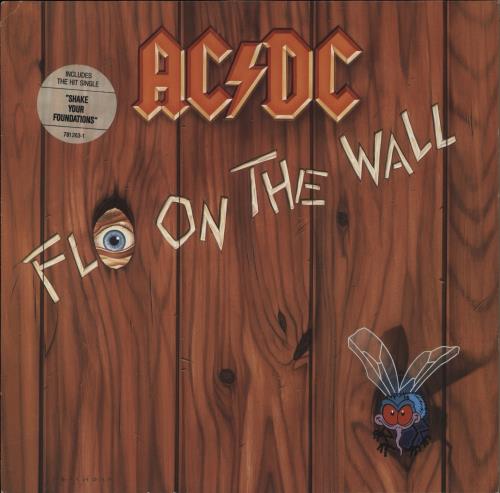 AC/DC Fly On The Wall - Hype Stickered + Inner vinyl LP album (LP record) German ACDLPFL839011