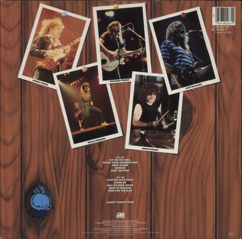 AC/DC Fly On The Wall - Hype Stickered + Inner vinyl LP album (LP record) German ACDLPFL839011