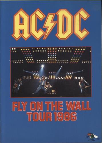 AC/DC Fly On The Wall Tour 1986 + Ticket Stub tour programme UK ACDTRFL247972