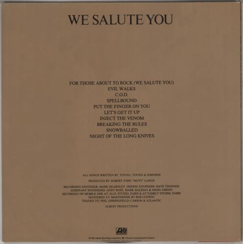 AC/DC For Those About To Rock + Obi, Insert & The Heavy Metal insert vinyl LP album (LP record) Japanese ACDLPFO743142